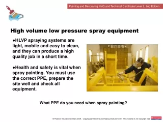 High volume low pressure spray equipment