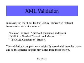 XML Validation