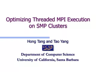 Optimizing Threaded MPI Execution on SMP Clusters