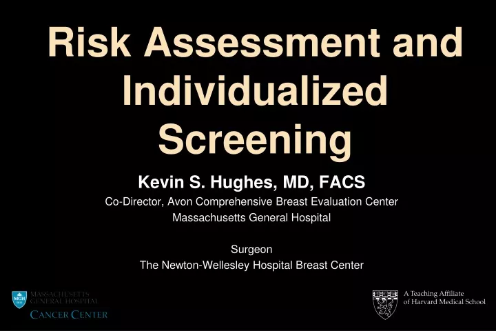 risk assessment and individualized screening