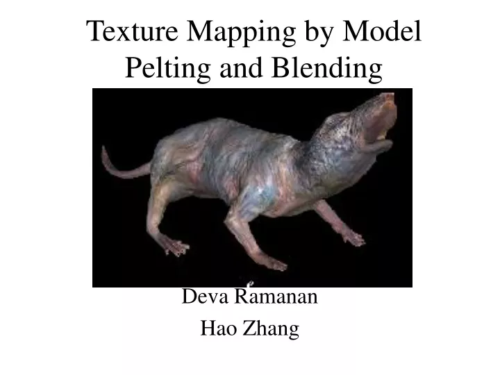 texture mapping by model pelting and blending