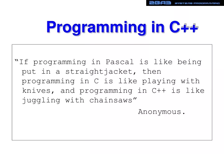 programming in c