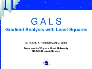 G A L S Gradient Analysis with Least Squares