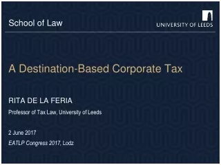 A Destination-Based Corporate Tax