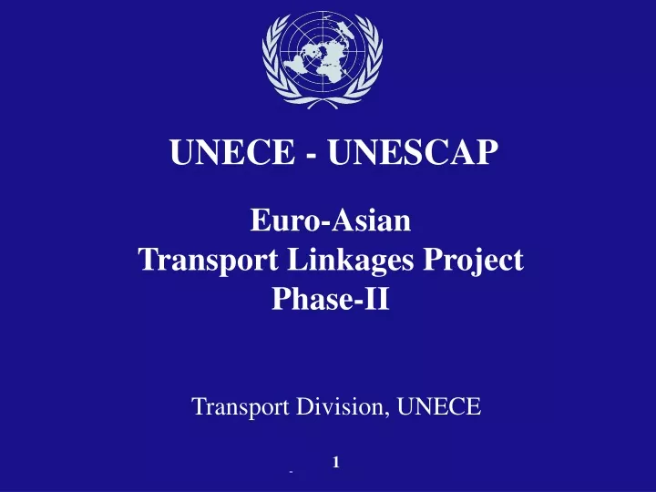 euro asian transport linkages project phase ii