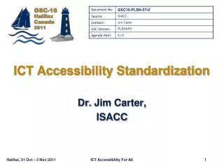 ICT Accessibility Standardization