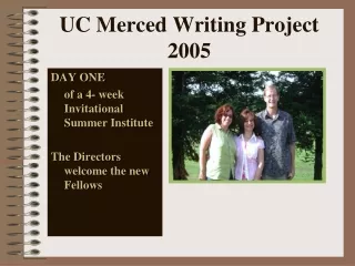 UC Merced Writing Project 2005