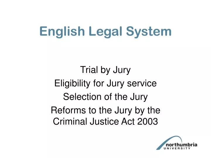 english legal system