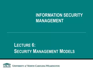 INFORMATION SECURITY  MANAGEMENT