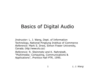 Basics of Digital Audio