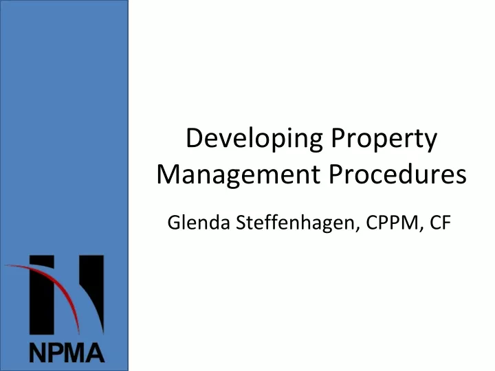 developing property management procedures