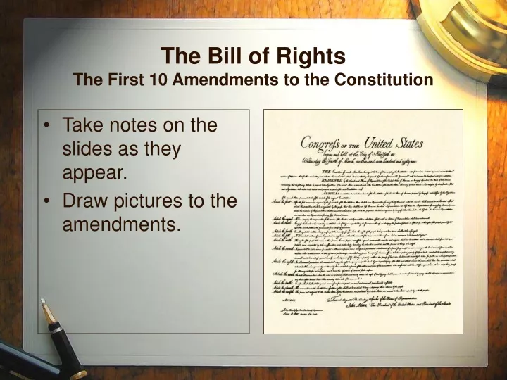 the bill of rights the first 10 amendments to the constitution