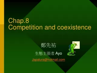 Chap.8    Competition and coexistence