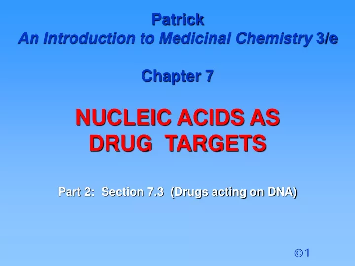 patrick an introduction to medicinal chemistry