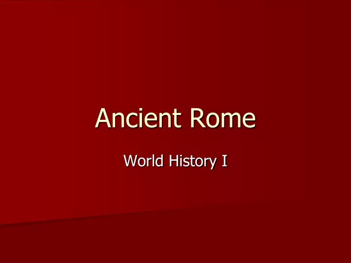 ancient rome