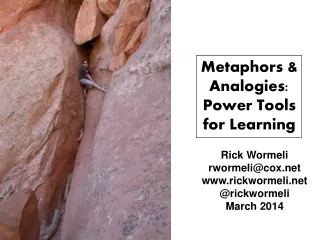 Metaphors &amp; Analogies: Power Tools for Learning