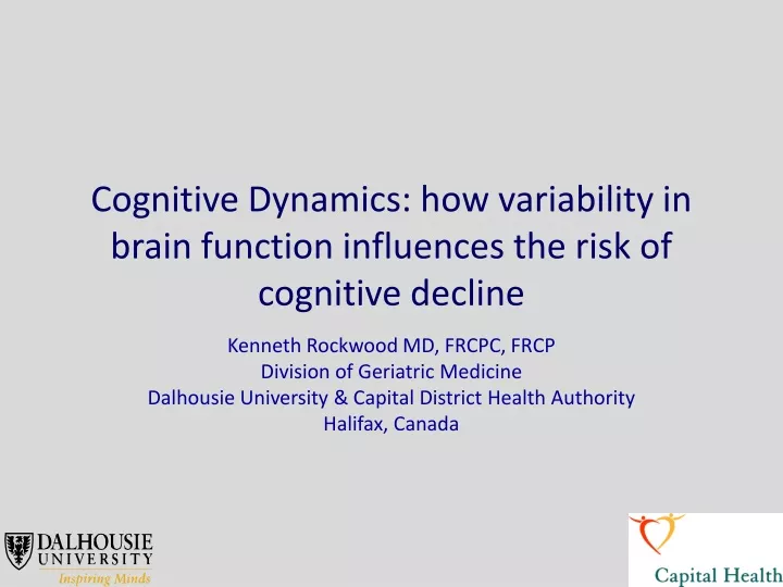 cognitive dynamics how variability in brain function influences the risk of cognitive decline