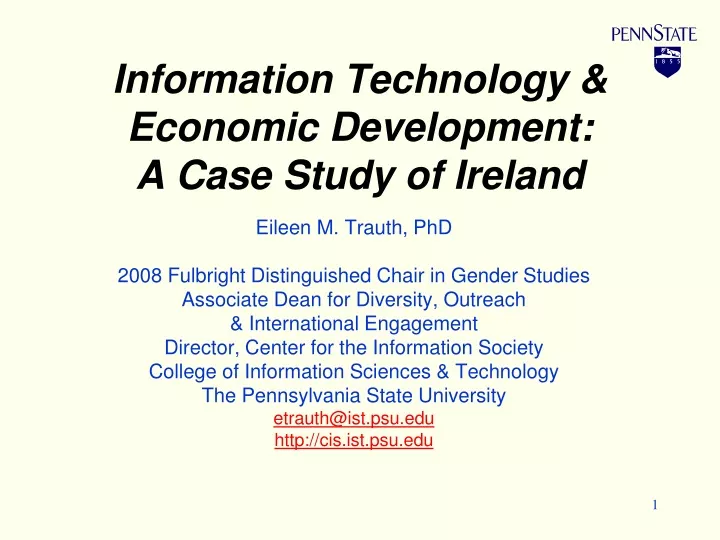 information technology economic development a case study of ireland