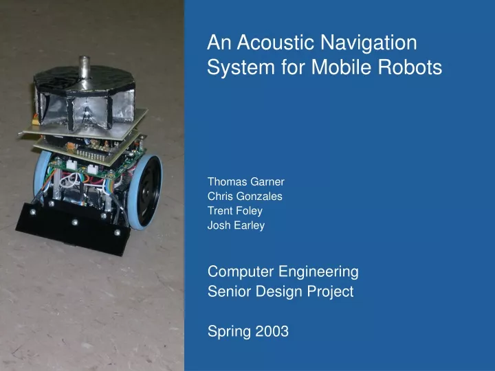 an acoustic navigation system for mobile robots