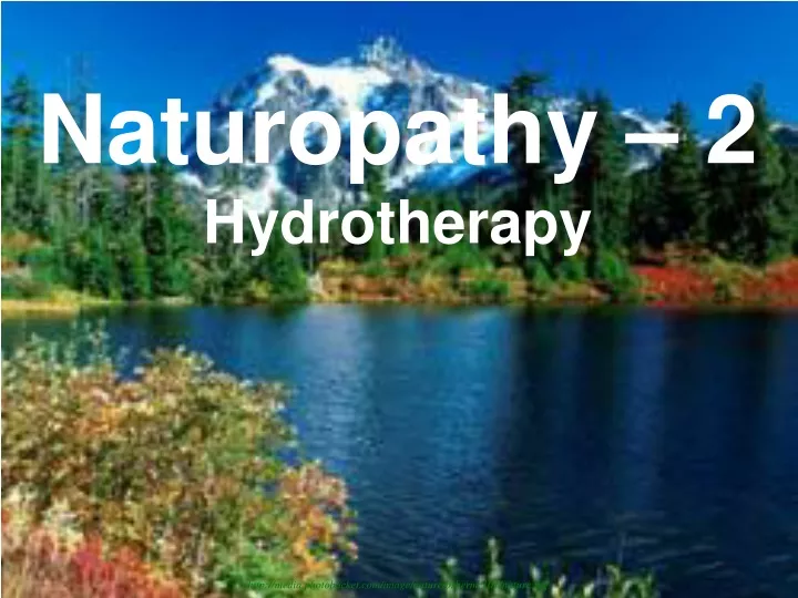 naturopathy 2 hydrotherapy