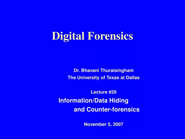 digital forensics