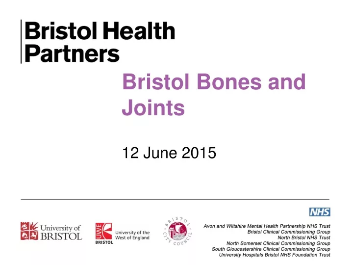 bristol bones and joints