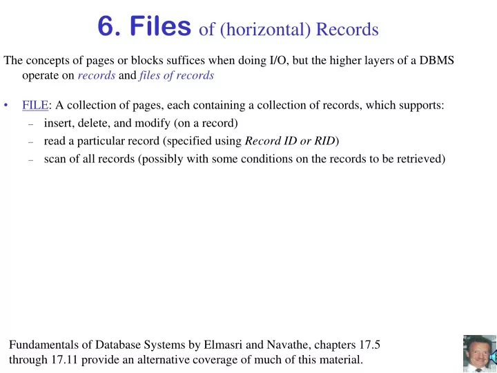 6 files of horizontal records
