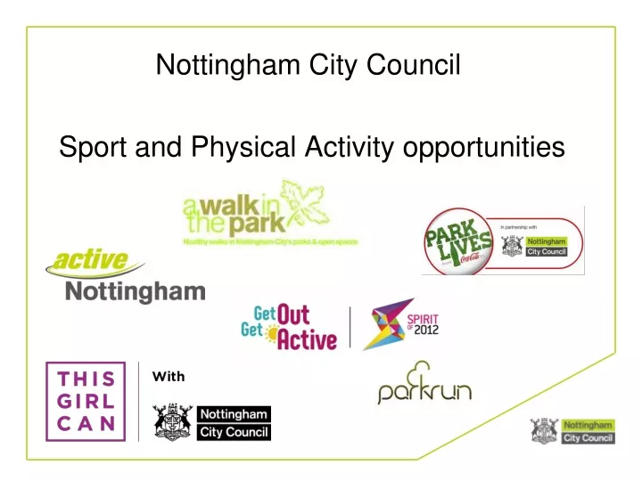 nottingham city council sport and physical