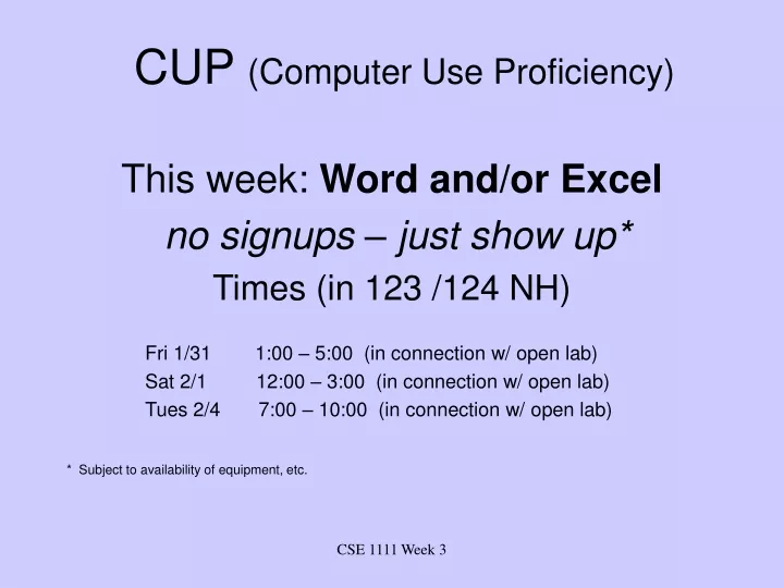 cup computer use proficiency