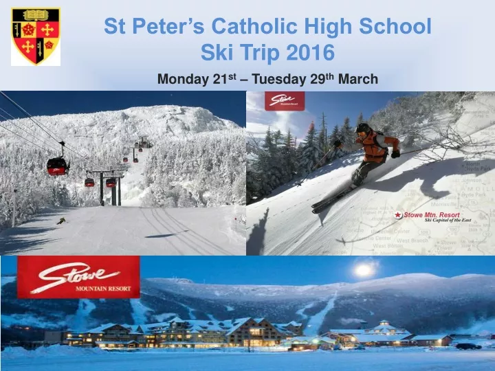 st peter s catholic high school ski trip 2016