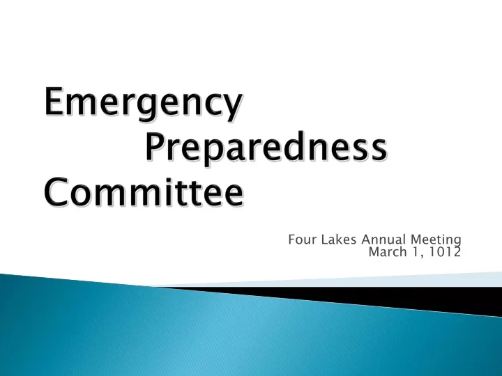 emergency preparedness committee
