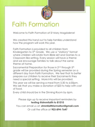 Faith Formation