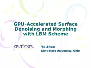GPU-Accelerated Surface Denoising and Morphing with LBM Scheme