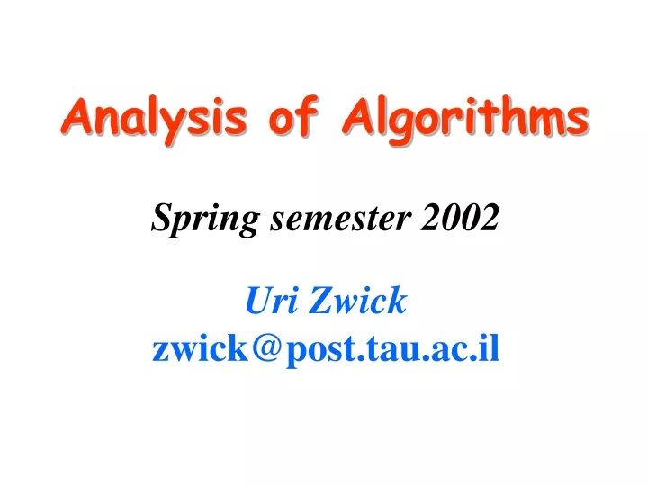 Ppt Analysis Of Algorithms Powerpoint Presentation Free Download Id9554795 2760