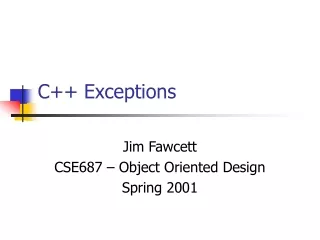 C++ Exceptions