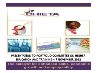 PRESENTATION TO PORTFOLIO COMMITTEE ON HIGHER EDUCATION AND TRAINING – 7 NOVEMBER 2012