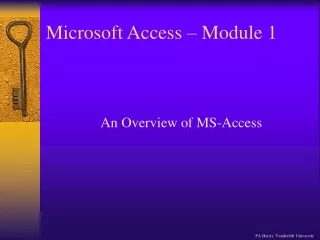 Microsoft Access – Module 1