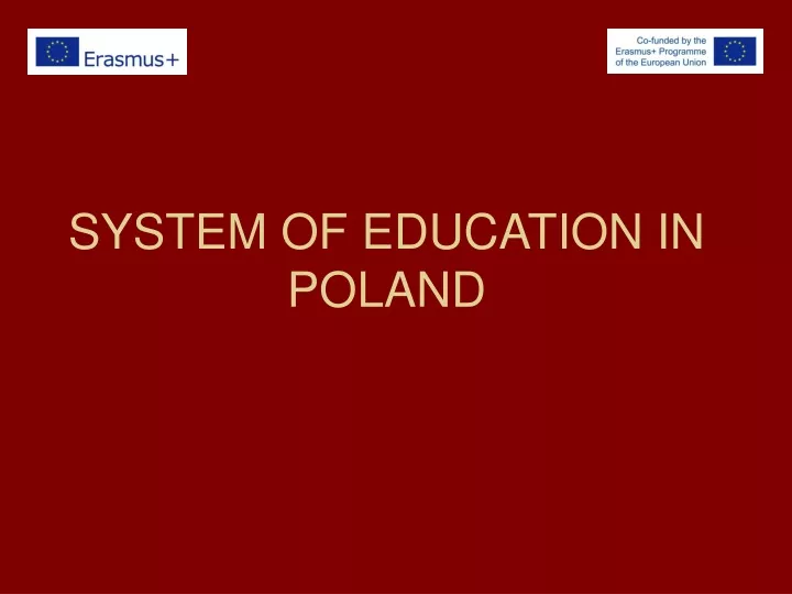 system of education in poland