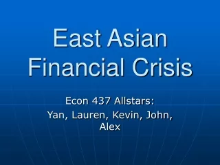 East Asian Financial Crisis