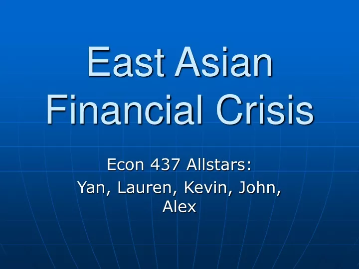 east asian financial crisis
