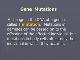 Gene  Mutations