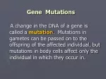 Gene Mutations: Types, Effects, and Significance - slide 1