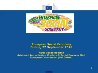 Europe an Social Economy Dublin, 27 September 2018 Karel Vanderpoorten