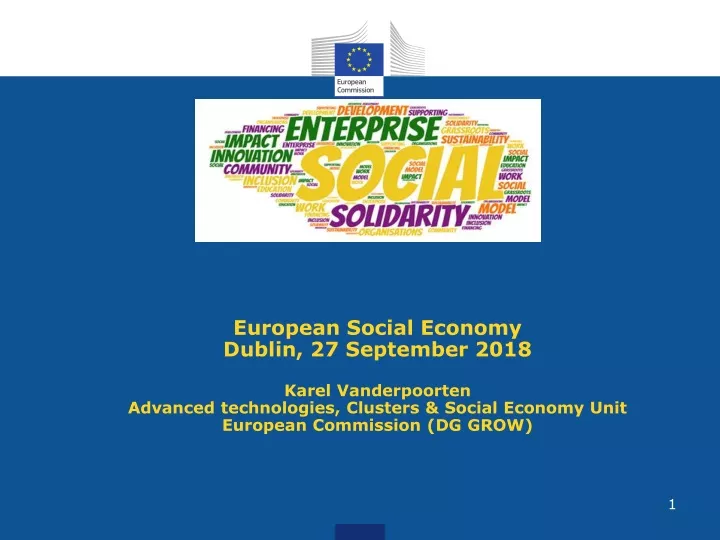 europe an social economy dublin 27 september 2018