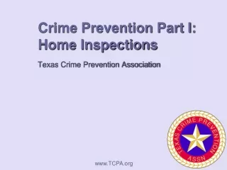 Crime Prevention Part I: Home Inspections