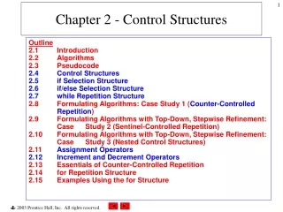 Chapter 2 - Control Structures