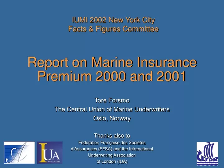 report on marine insurance premium 2000 and 2001