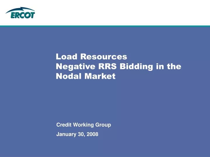 load resources negative rrs bidding in the nodal market