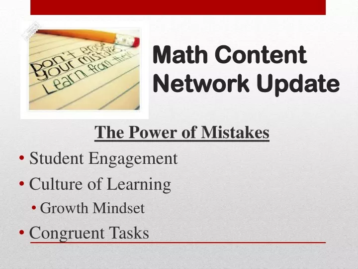 math content network update