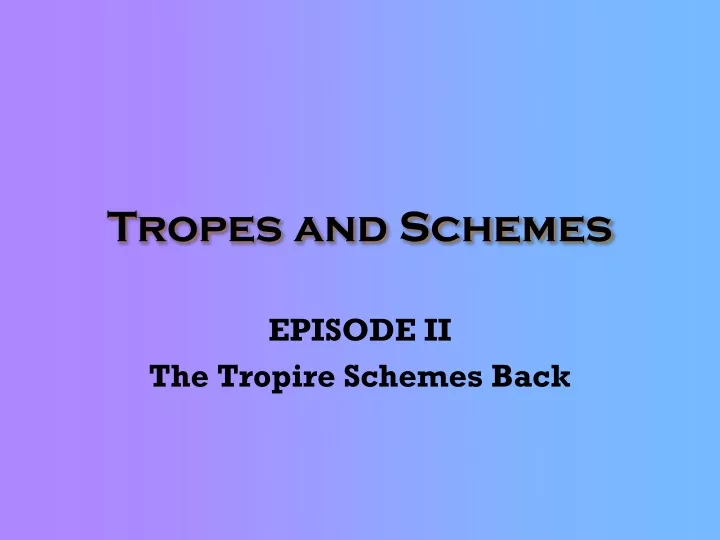 tropes and schemes